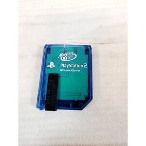 Mad Catz Sony Playstation 2 PS2 Clear Blue 8MB Memory Card MagicGate TESTED